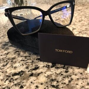 Tom Ford Black Designer Glasses Cat-Eye Style